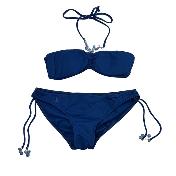 Ralph Lauren Blue 2 piece Bikini - Picture 1 of 9